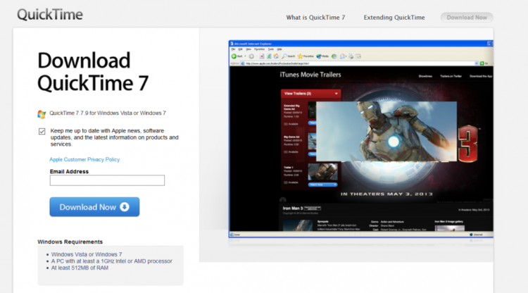 free download quicktime 7 for mac os x